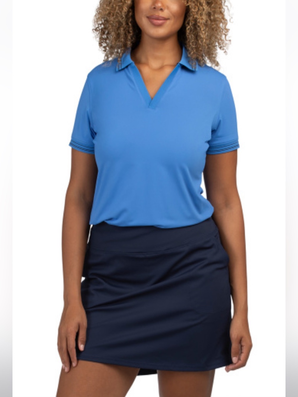 Peter Millar Women’s Abaco Blue / Navy
Betty Short Sleeve Drop V Polo